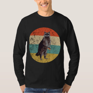 Camiseta Raccoon Trash Alimentos Basura Retro Vintage Sunse
