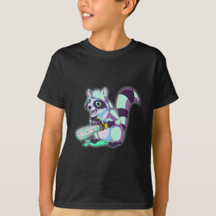 Camiseta Raccoon Trash Panda Scary Vaporwave Animal Spo 80