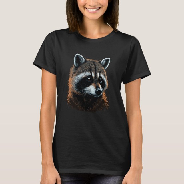 Camiseta Raccoon Trash Panda Street Cat Wild Mammal Raccoon (Anverso)