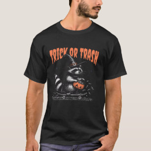 Camiseta Raccoon Trick O Trash Halloween Spookkin Ra