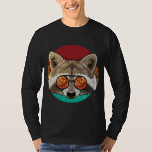 Camiseta Raccoon Vintage Face Animal Retro