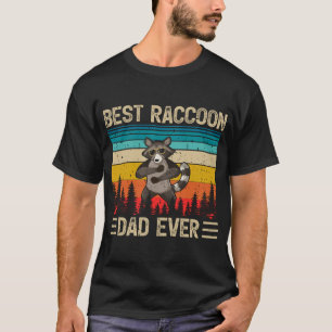 Camiseta Raccoon Vintage Funny Mejor Padre Raccoon
