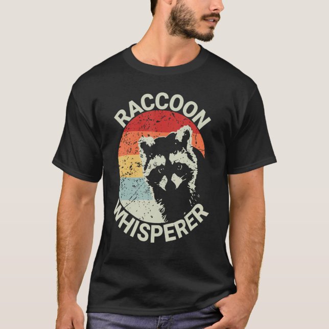 Camiseta Raccoon Whisperer Vintage Raccoon Feeder Raccoon (Anverso)