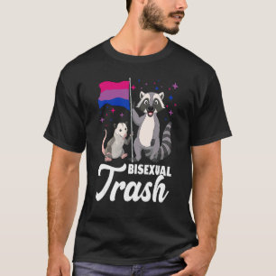 Camiseta Raccoon y Possum Bisexual Trash Bisexualidad Orgul