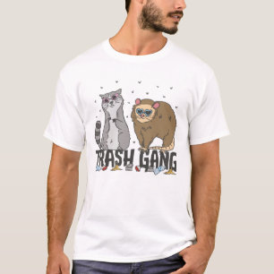 Camiseta Raccoon y Posum Adorable Basura
