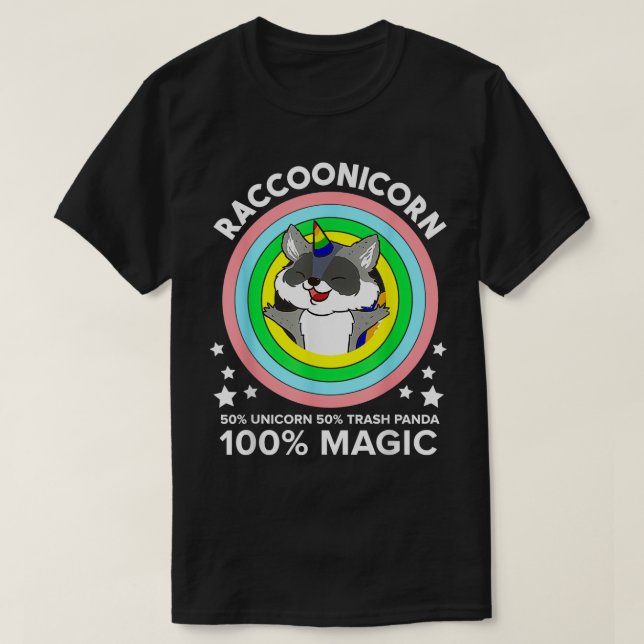 Camiseta Raccoonicorn Magic Classic TShirt (Diseño del anverso)