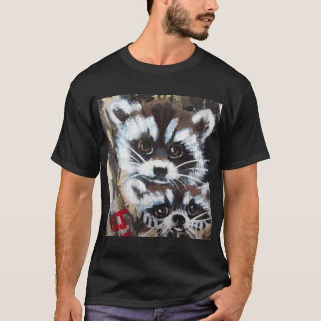 Camiseta raccoons Camisas de Peeking (Anverso)