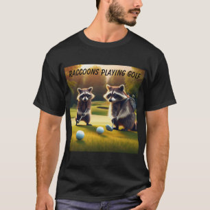 Camiseta Raccoons Jugando Golf