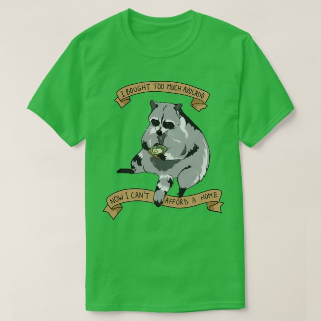 Camiseta Raccote aguacate (Diseño del anverso)