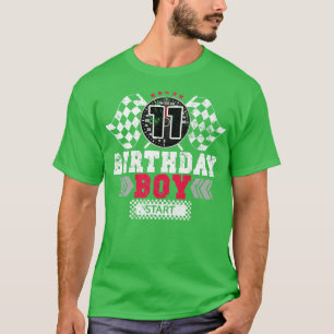 Camiseta Race 11th Birthday Boy Fiesta Carreras Conductor