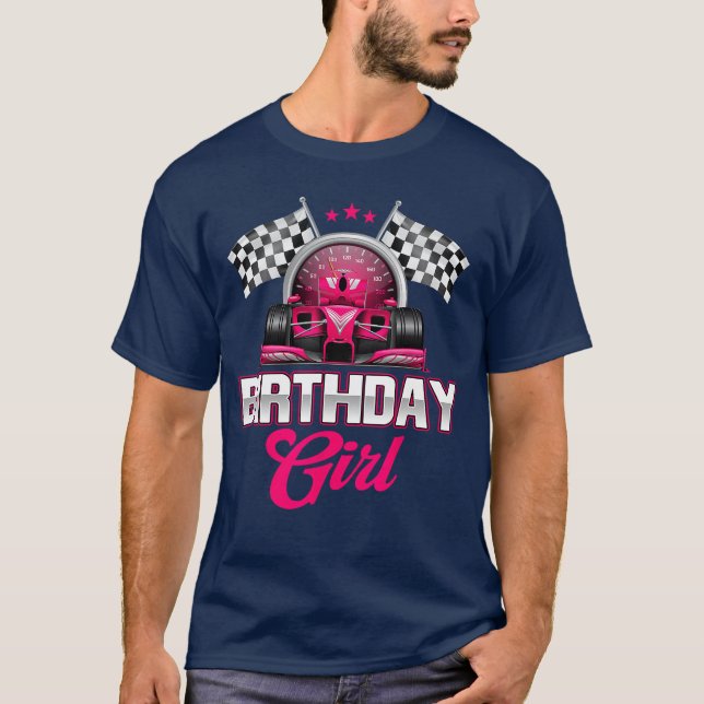 Camiseta Race Birthday Girl Racing Driver Bday Pit Crew (Anverso)