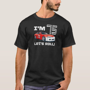 Camiseta Race Car 75th Birthday Boy Racecar Carreras 75 año
