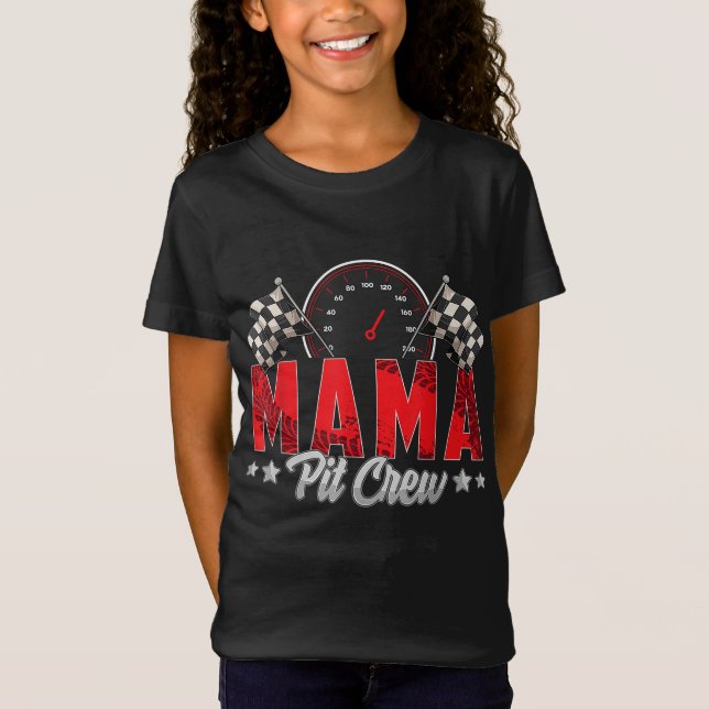 Camiseta Race Car Birday Party Carreras Familia Mama Pit Cr (Anverso)