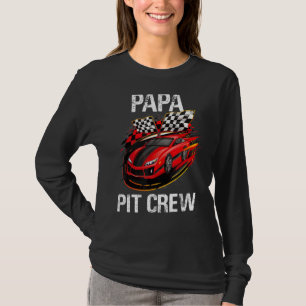 Camiseta Race Car Birday Party Carreras Familia Papa Pit Cr