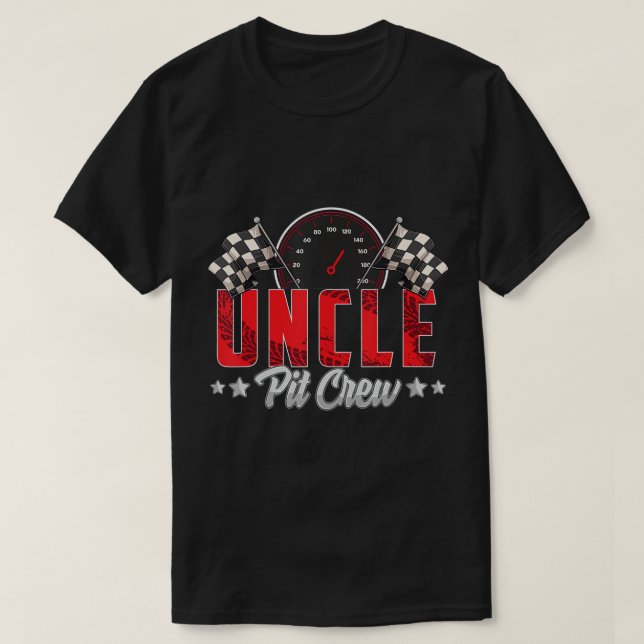 Camiseta Race Car Birday Party Carreras Familia Uncle Pit C (Diseño del anverso)