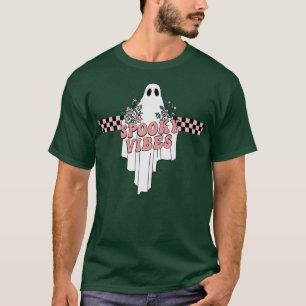 Camiseta Race Car Checkered Creepé Vibes Retro Ghost Carrer