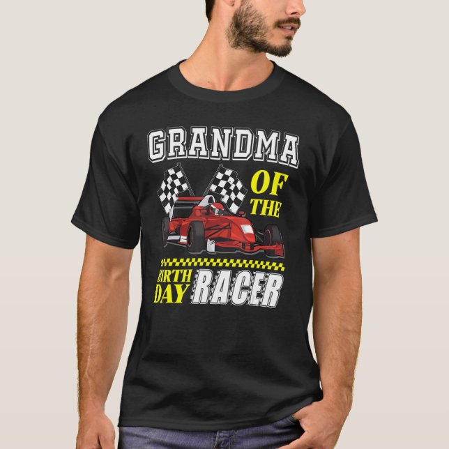 Camiseta Race Car Fiesta Abuela De Birthday Racer Racin (Anverso)