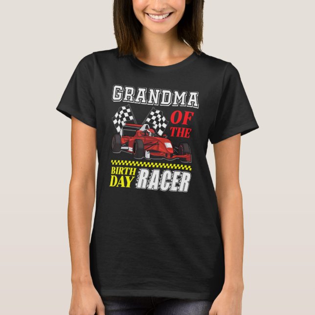 Camiseta Race Car Fiesta Abuela De Birthday Racer Racin (Anverso)