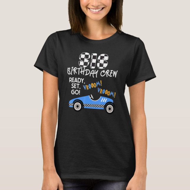 Camiseta Race Car Sis Birthday Crew Carreras Car Driver Nac (Anverso)