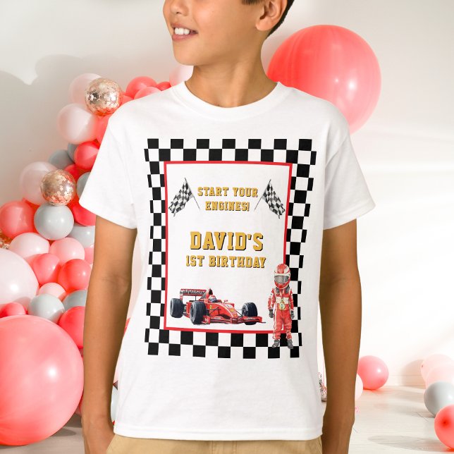 Camiseta Race Car Start Your Engines 1st Birthday (Subido por el creador)