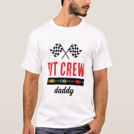 Camiseta Race Car White Pit Crew Daddy