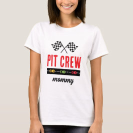 Camiseta Race Car White Pit Crew Mommy