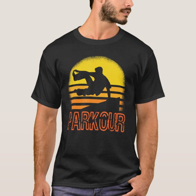 Camiseta Race Corriendo Saltando Parkour Libre Corriendo (Anverso)