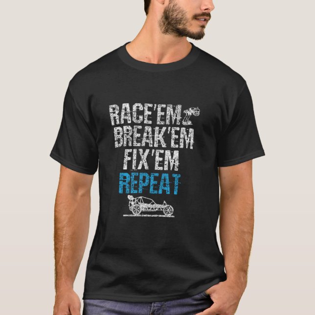 Camiseta Race em Break em Fix em Repetir el coche de contro (Anverso)