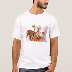 Camiseta Race Horse and Jockey WaterColor