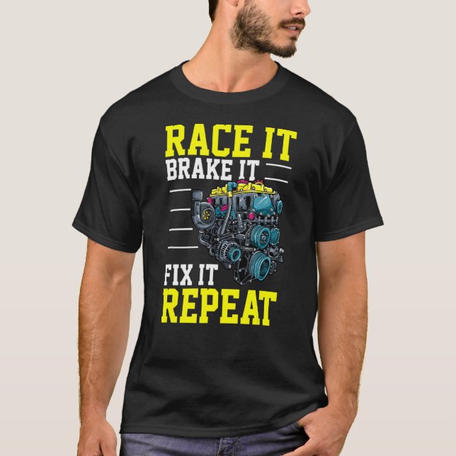 Camiseta Race it Brax It Fix It Repeat Tunin (Anverso)