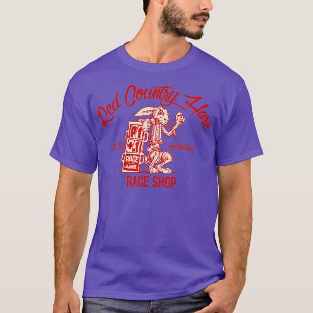 Camiseta Race Junkie - RED COUNTRY HARE Race Shop - RCH (Anverso)