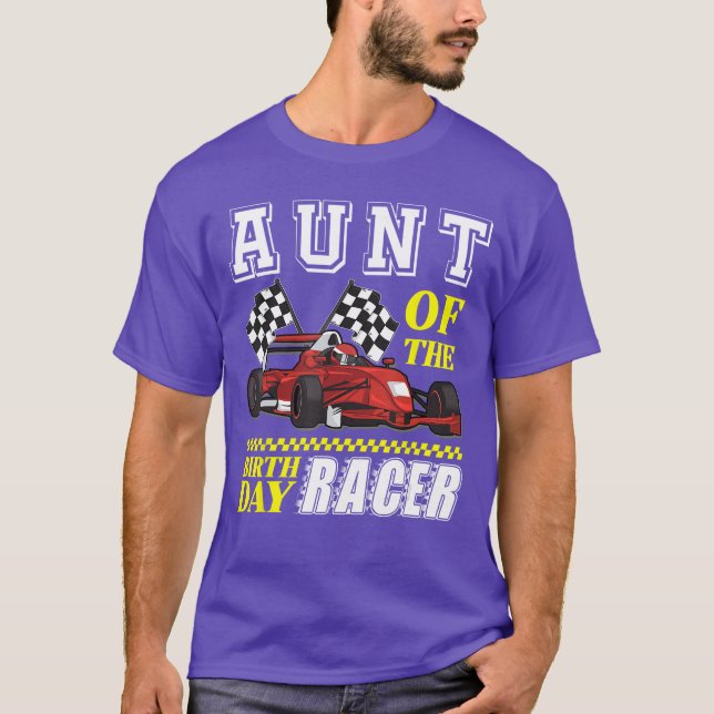 Camiseta Race Party Aunt Of The Birthday Racer Racing Famil (Anverso)