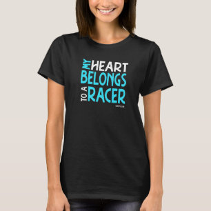 Camiseta Race Wife Racers Girlfriend My Hearongs To A