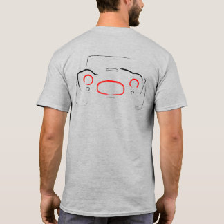 Camiseta Racecar de época 01 Negro y Rojo