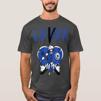 Camiseta Racer Blue 5s Tee Para Coincidir Con El Corazón De