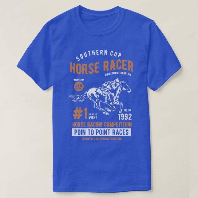Camiseta Racer de caballos de la Copa del Sur (Diseño del anverso)
