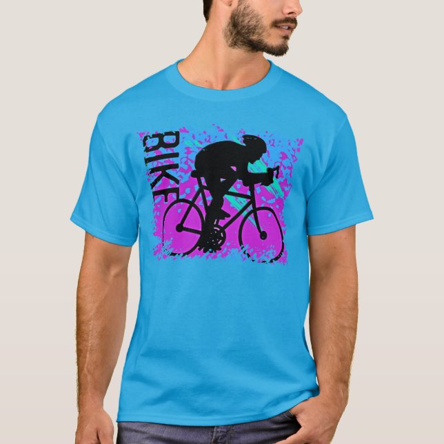 Camiseta Racer de ciclismo abstracto (Anverso)