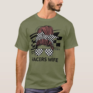Camiseta Racers Wife Messy Bun Carreras