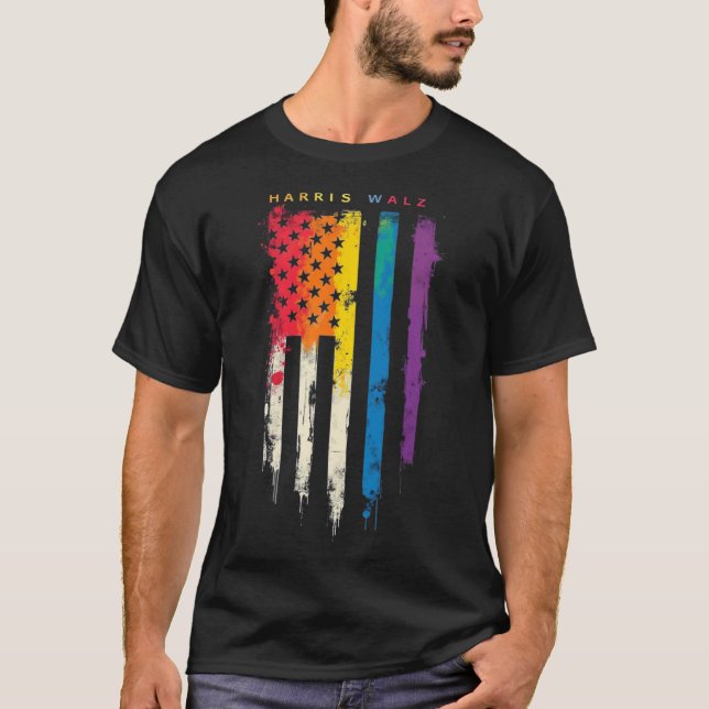 Camiseta Racha colorida del volante (Anverso)