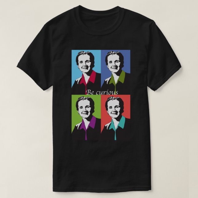 Camiseta Rachel Carson - curiosa Pegatina (Diseño del anverso)