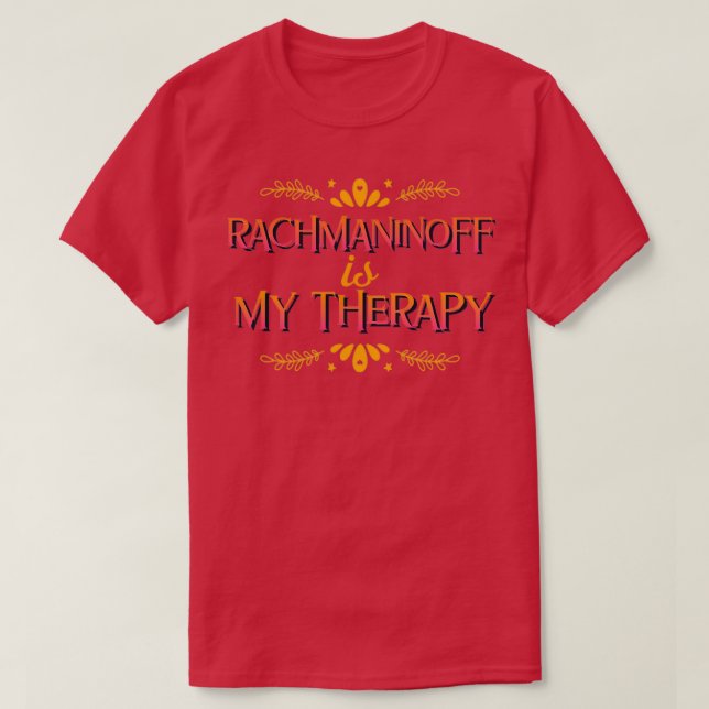 Camiseta Rachmaninoff es mi terapia  (Diseño del anverso)