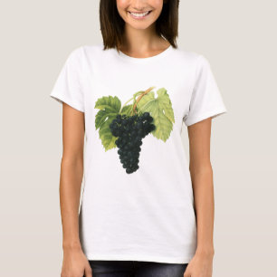 Camiseta Racimo de uva orgánica de vino tinto vintage, frut