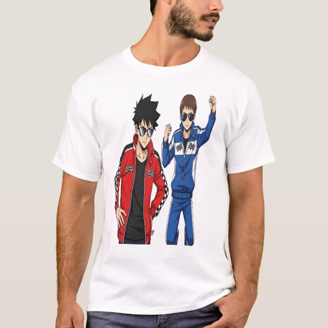 Camiseta Racing Anime Style T-Shirt - Cool Streetwear  (Anverso)