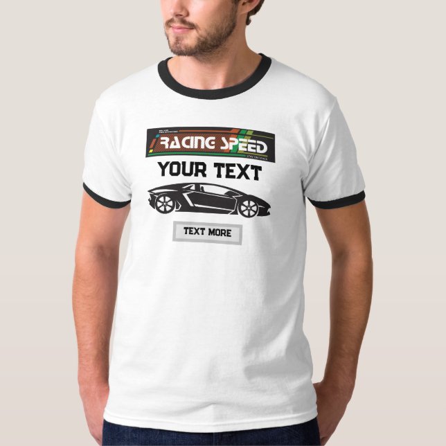 Camiseta Racing Speed Car Design – Fast Motorsport Performa (Anverso)