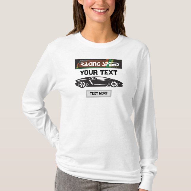 Camiseta Racing Speed Car Design – Fast Motorsport Performa (Anverso)