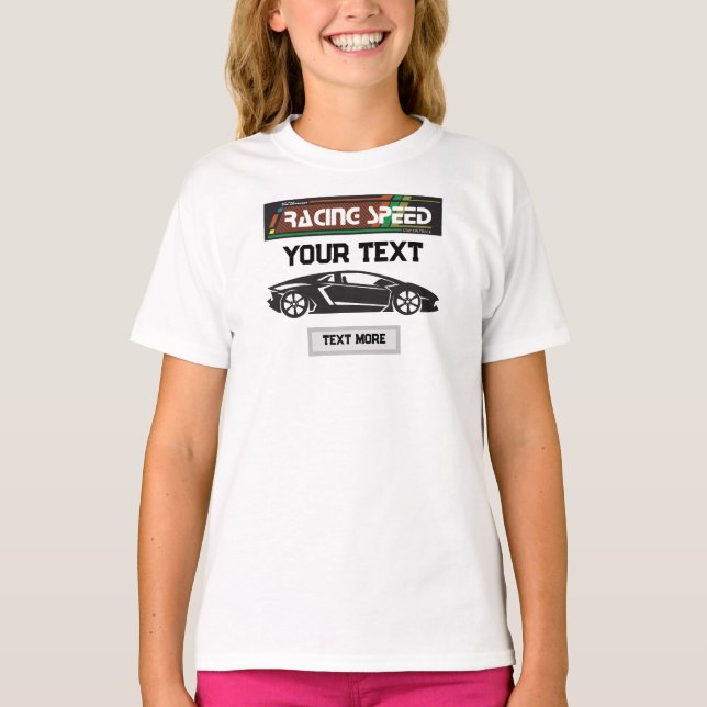 Camiseta Racing Speed Car Design – Fast Motorsport Performa (Anverso)