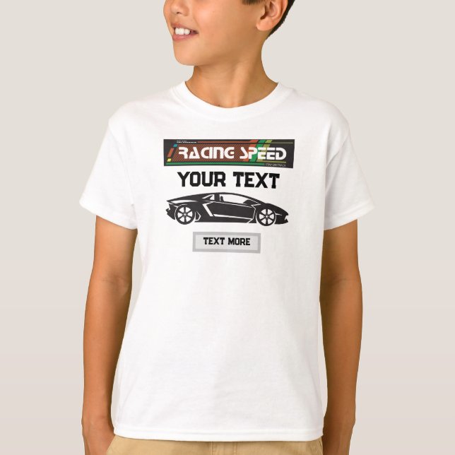 Camiseta Racing Speed Car Design – Fast Motorsport Performa (Anverso)