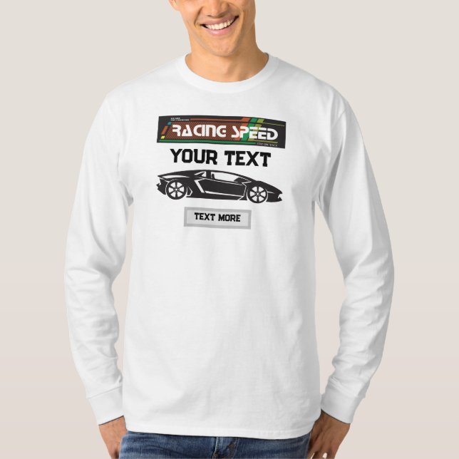 Camiseta Racing Speed Car Design – Fast Motorsport Performa (Anverso)