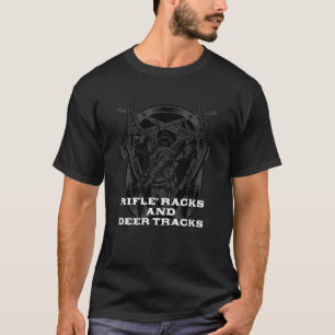 Camiseta Racks de Rifle y pistas de ciervos para animales q