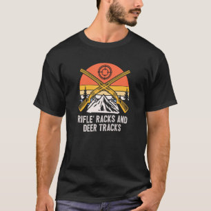 Camiseta Racks de Rifle y pistas de ciervos para animales q